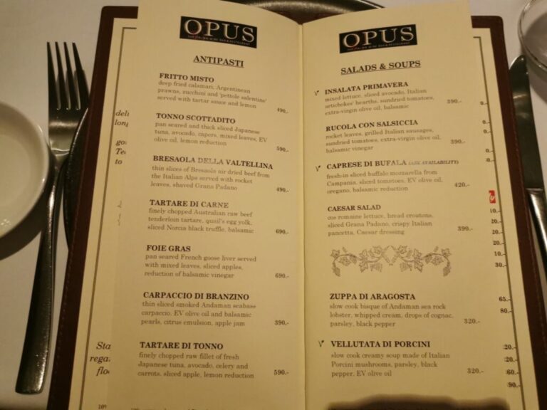 【OPUS WINE BAR】バンコクシーロムにあるワインの美味しいイタリアン 今日のタイ飯