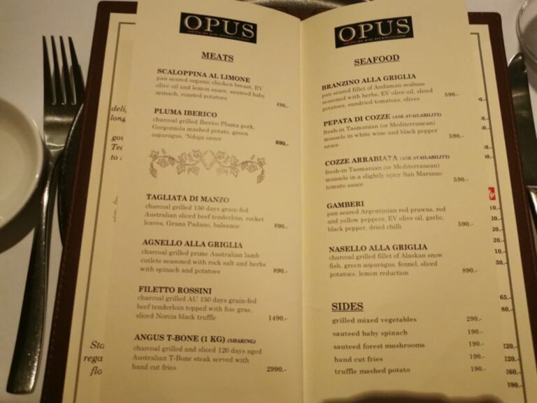 【OPUS WINE BAR】バンコクシーロムにあるワインの美味しいイタリアン 今日のタイ飯